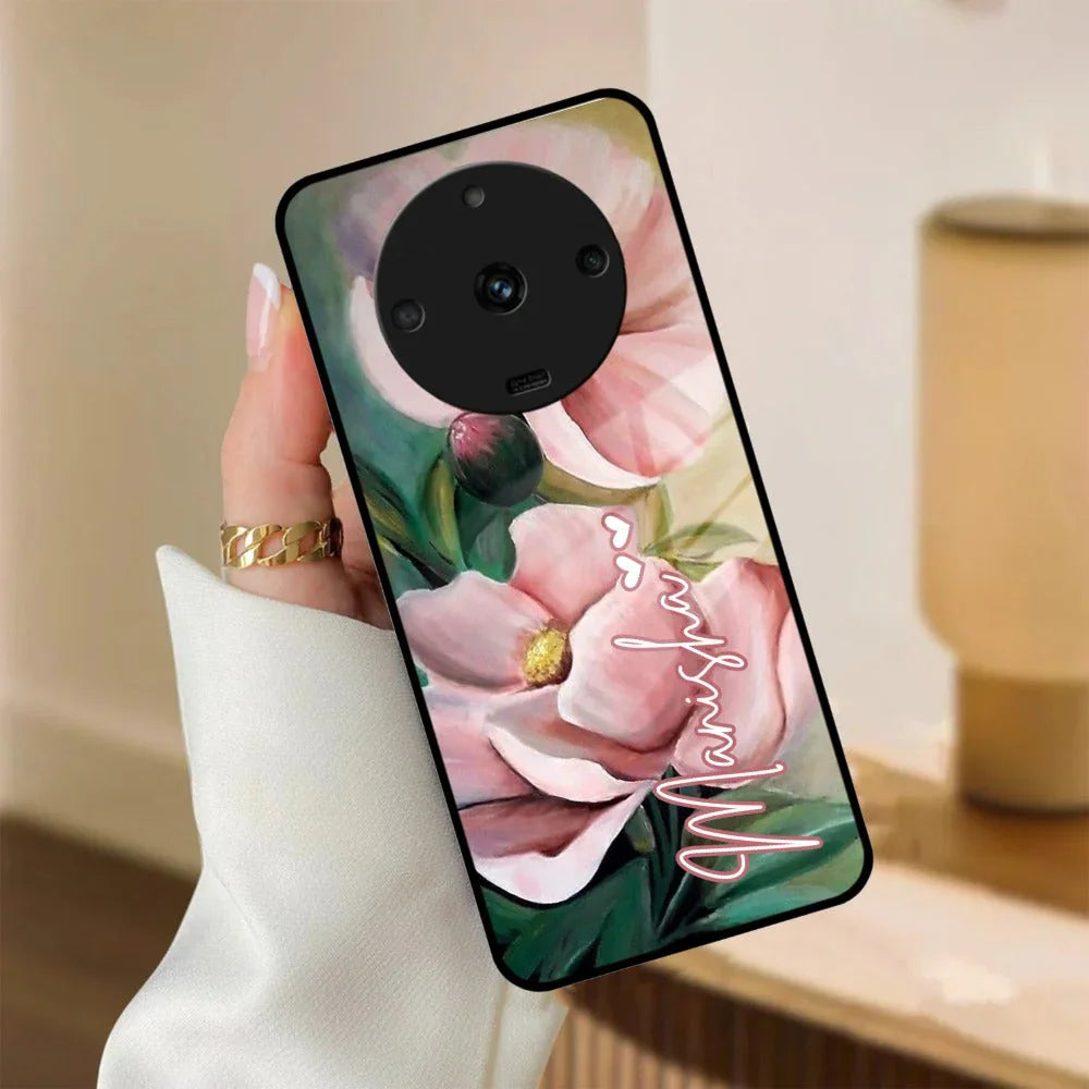 Paint Floral Poster Glass Case Cover For Realme/Narzo - ShopOnCliQ