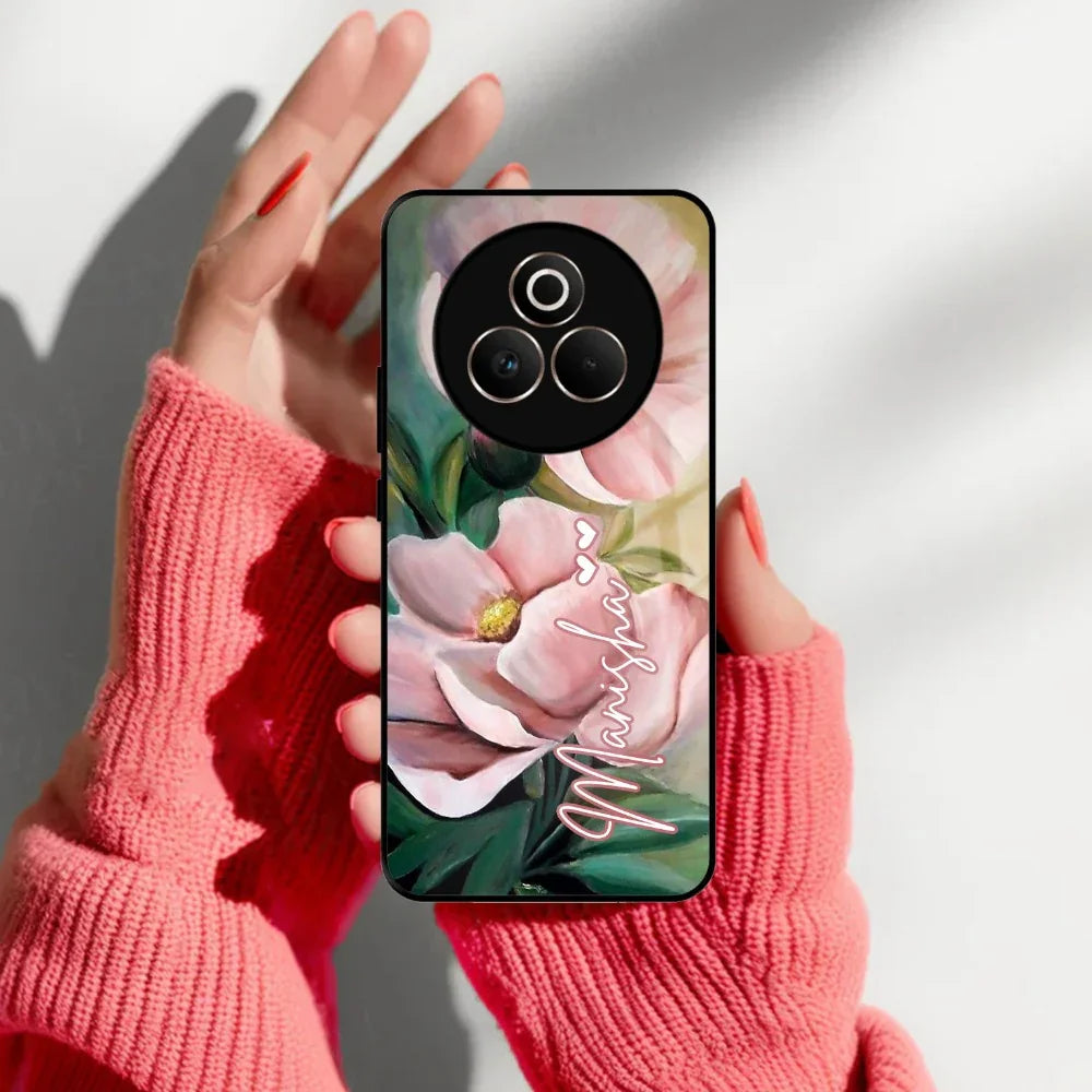 Paint Floral Poster Glass Case Cover For Realme/Narzo - ShopOnCliQ