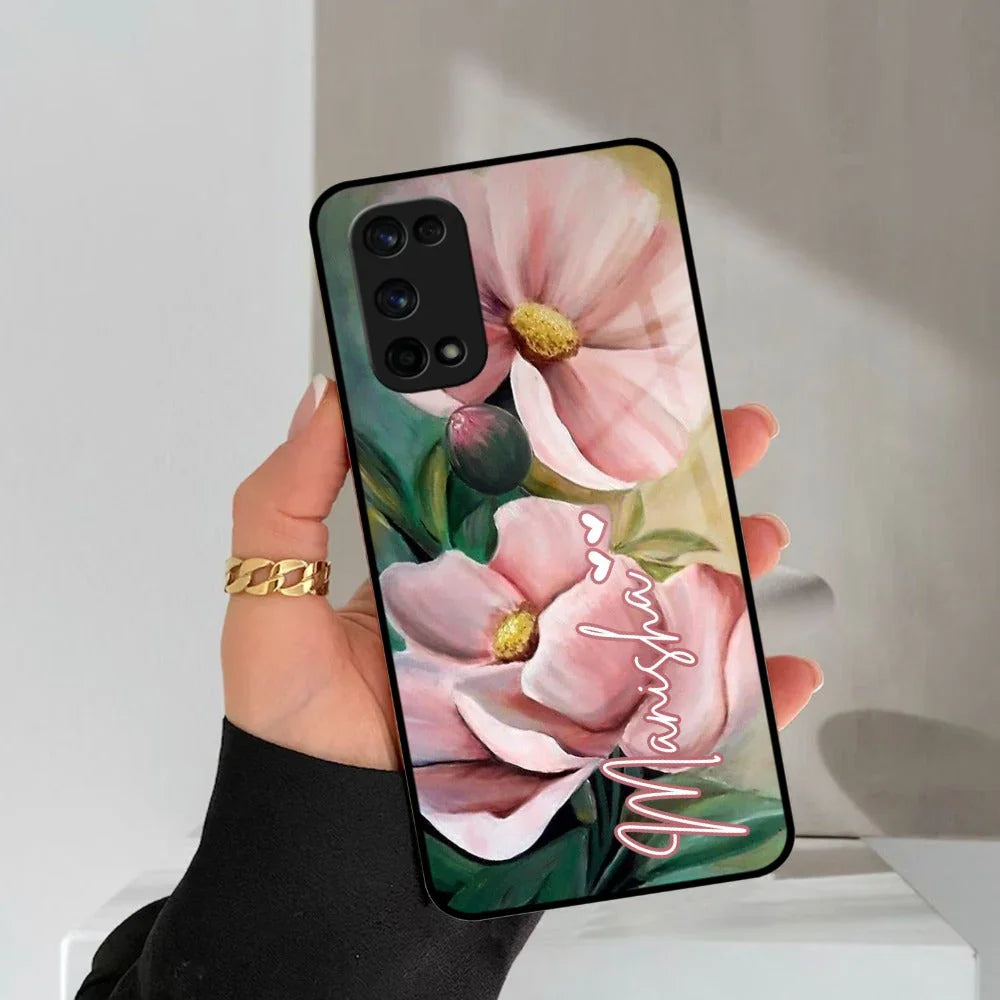 Paint Floral Poster Glass Case Cover For Realme/Narzo - ShopOnCliQ