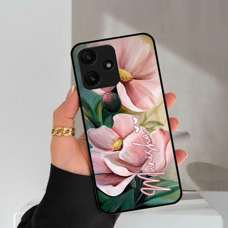 Paint Floral Poster Glass Case Cover For Redmi/Xiaomi - ShopOnCliQ