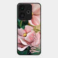 Paint Floral Poster Glass Case Cover For Redmi 13 5G