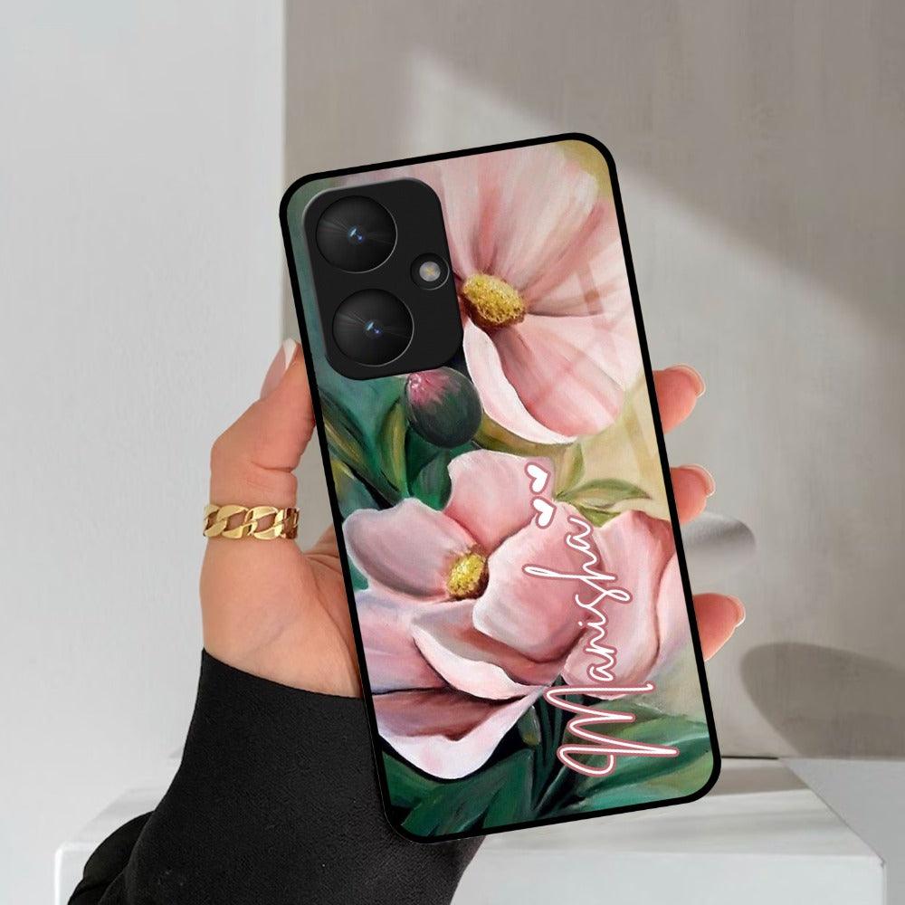 Paint Floral Poster Glass Case Cover For Redmi/Xiaomi - ShopOnCliQ