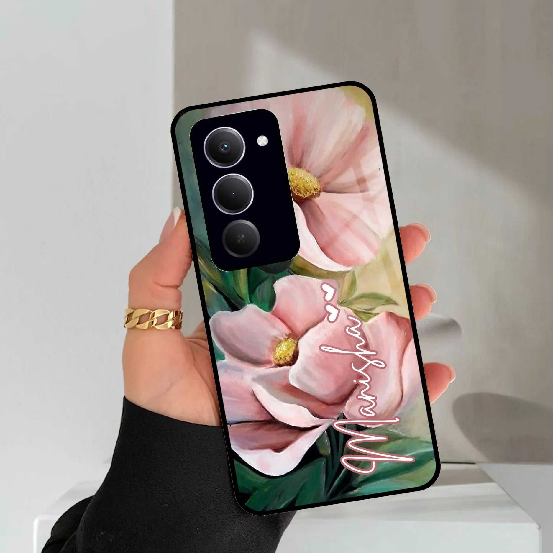 Paint Floral Poster Glass Case Cover For Redmi/Xiaomi - ShopOnCliQ