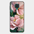 Paint Floral Poster Glass Case Cover For Redmi Note 10 Lite