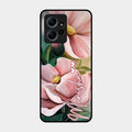 Paint Floral Poster Glass Case Cover For Redmi Note 12 4G