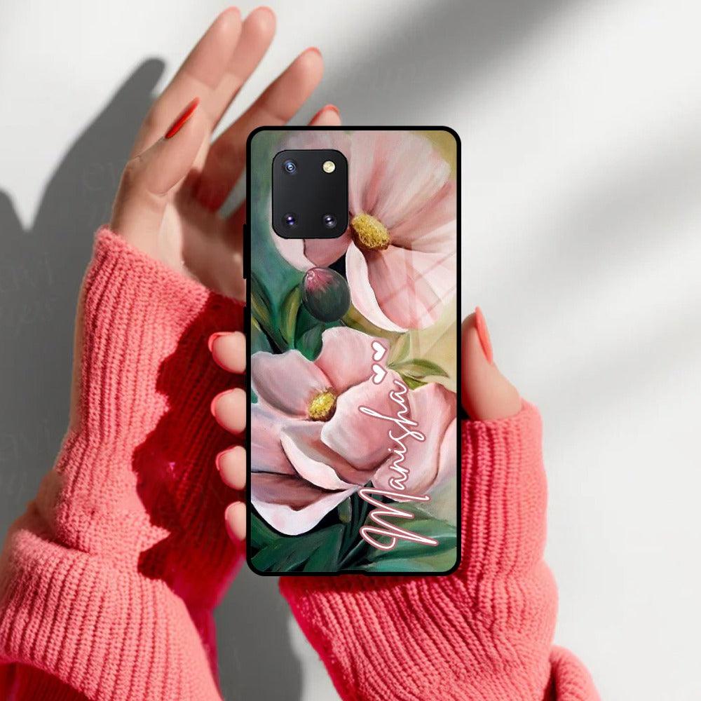Paint Floral Poster Customize Glass Case Cover For Samsung - ShopOnCliQ