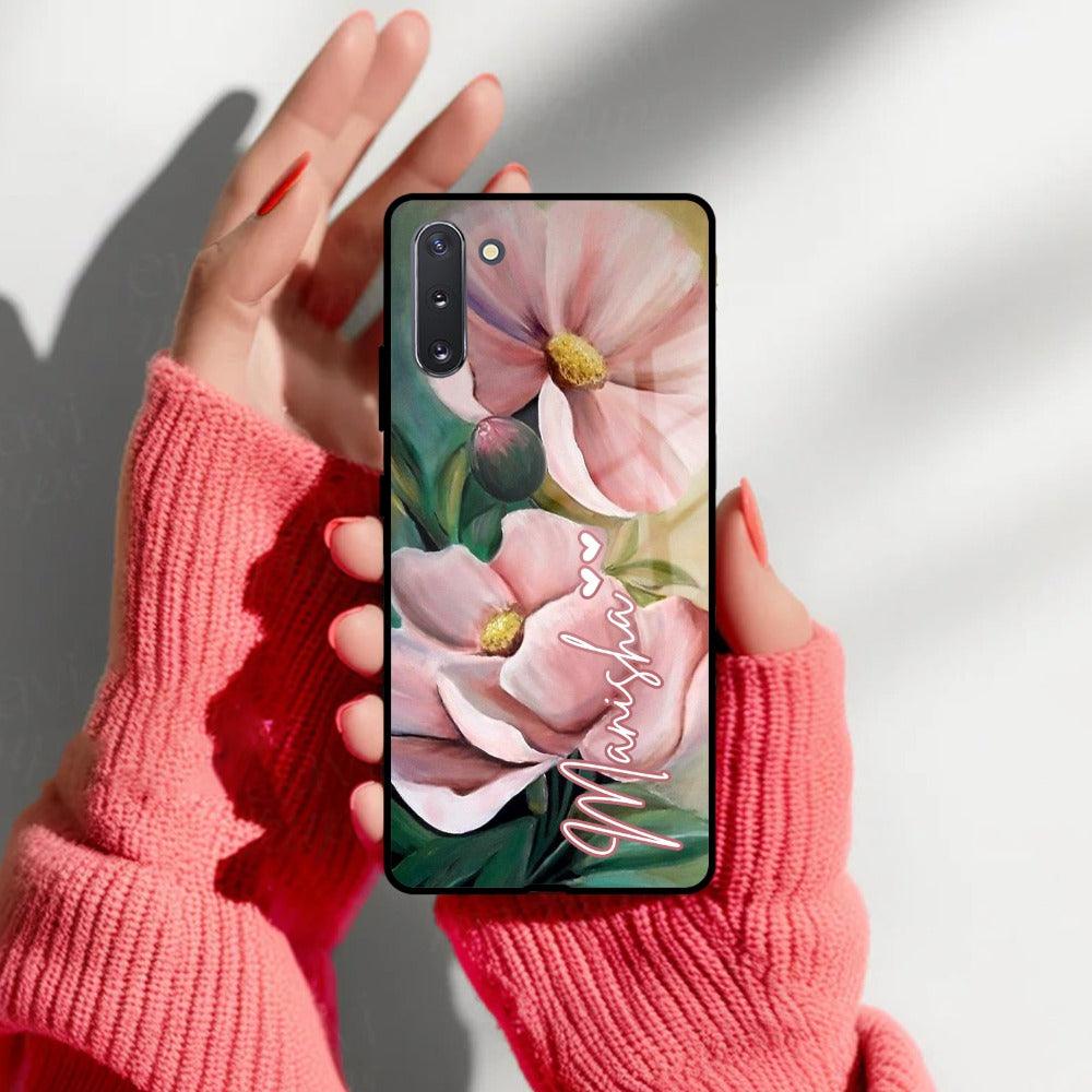 Paint Floral Poster Customize Glass Case Cover For Samsung - ShopOnCliQ