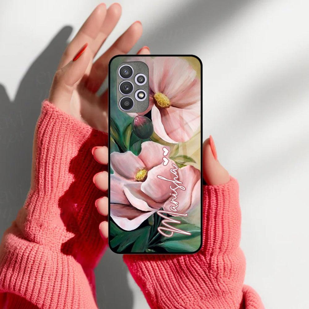 Paint Floral Poster Customize Glass Case Cover For Samsung - ShopOnCliQ