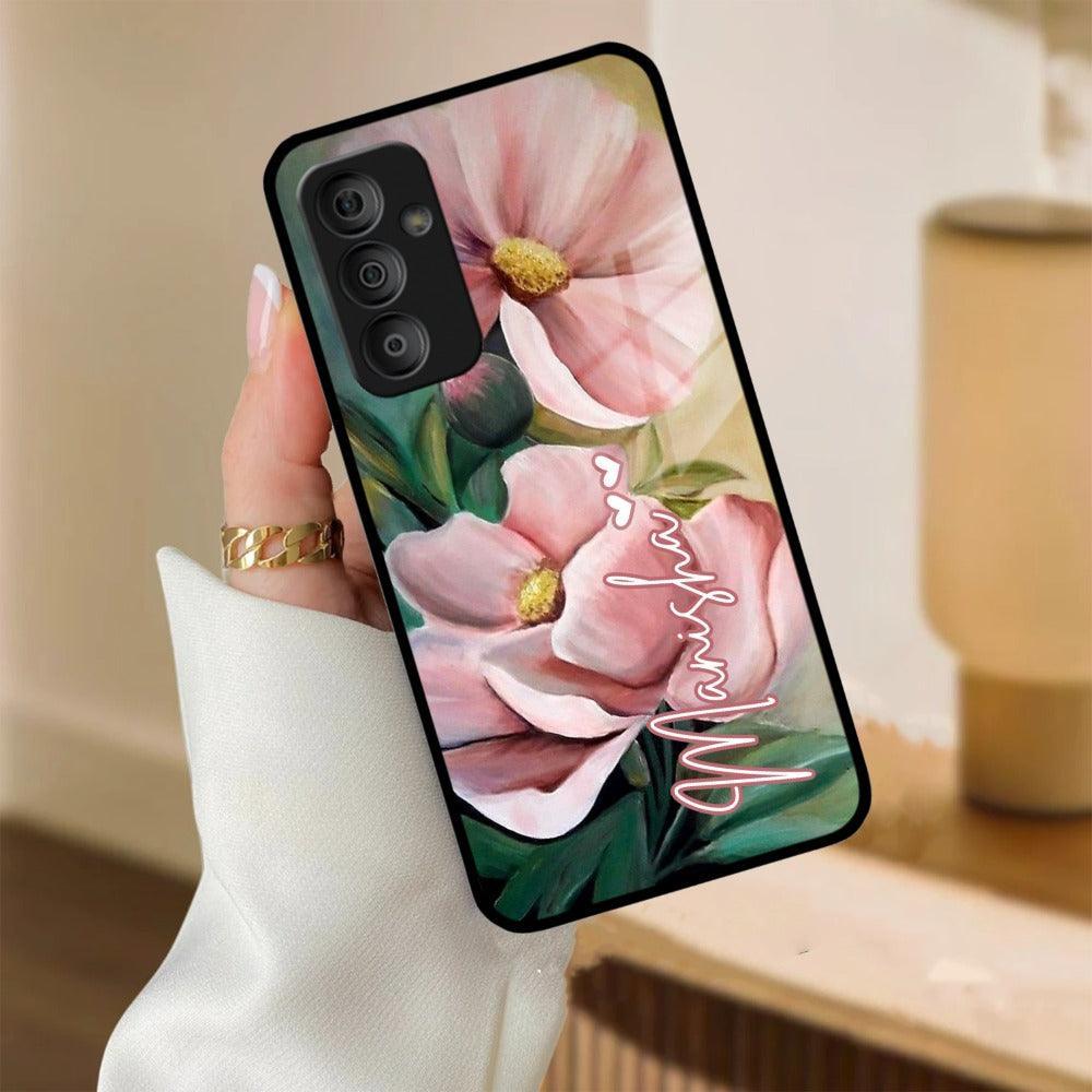 Paint Floral Poster Customize Glass Case Cover For Samsung - ShopOnCliQ