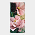 Paint Floral Poster Glass Case Cover For Samsung Galaxy F15 5G