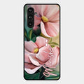 Paint Floral Poster Glass Case Cover For Samsung Galaxy F54 5G