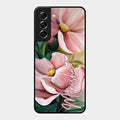 Paint Floral Poster Glass Case Cover For Samsung Galaxy S21 Fe 5G