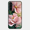 Paint Floral Poster Glass Case Cover For Samsung Galaxy S23 Fe 5G