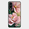 Paint Floral Poster Glass Case Cover For Samsung Galaxy S25 Edge 5G