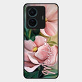 Paint Floral Poster Glass Case Cover For Vivo T1 Pro 5G