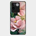 Paint Floral Poster Glass Case Cover For Vivo T2 Pro 5G
