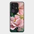 Paint Floral Poster Glass Case Cover For Vivo T4X 5G