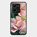 Paint Floral Poster Glass Case Cover For Vivo V25 5G