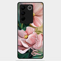 Paint Floral Poster Glass Case Cover For Vivo V27 Pro 5G