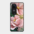 Paint Floral Poster Glass Case Cover For Vivo V40 Pro 5G