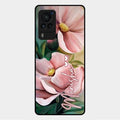 Paint Floral Poster Glass Case Cover For Vivo X60 Pro 5G