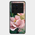 Paint Floral Poster Glass Case Cover For Vivo X80 Pro 5G