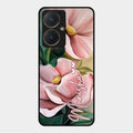 Paint Floral Poster Glass Case Cover For Vivo Y27