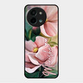 Paint Floral Poster Glass Case Cover For Vivo Y58 5G