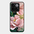 Paint Floral Poster Glass Case Cover For Xiaomi 14 5G
