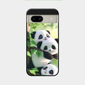 Panda Glossy Metal Case Cover For Google Pixel 8A 5G