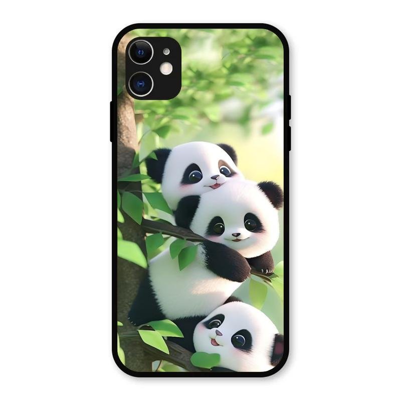 Panda Glossy Metal Case Cover For iPhone 11