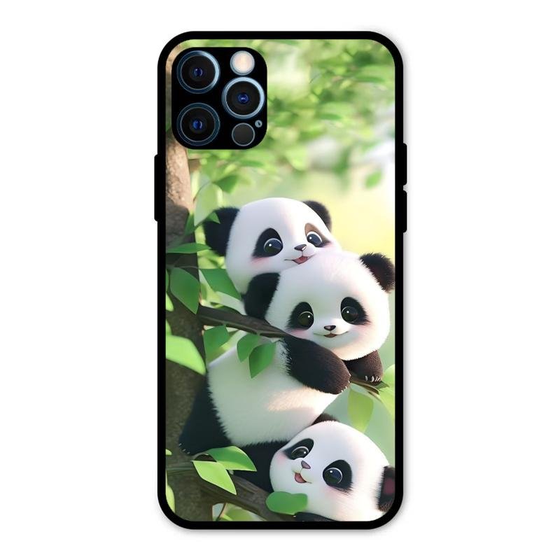 Panda Glossy Metal Case Cover For iPhone 12 Pro Max