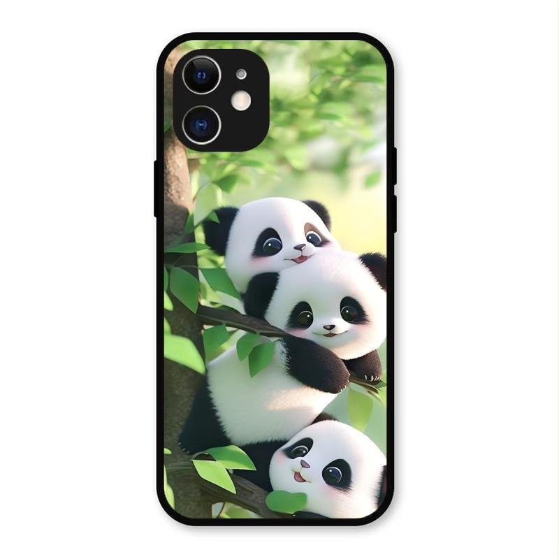 Panda Glossy Metal Case Cover For iPhone 12