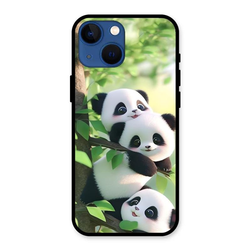 Panda Glossy Metal Case Cover For iPhone 13 mini