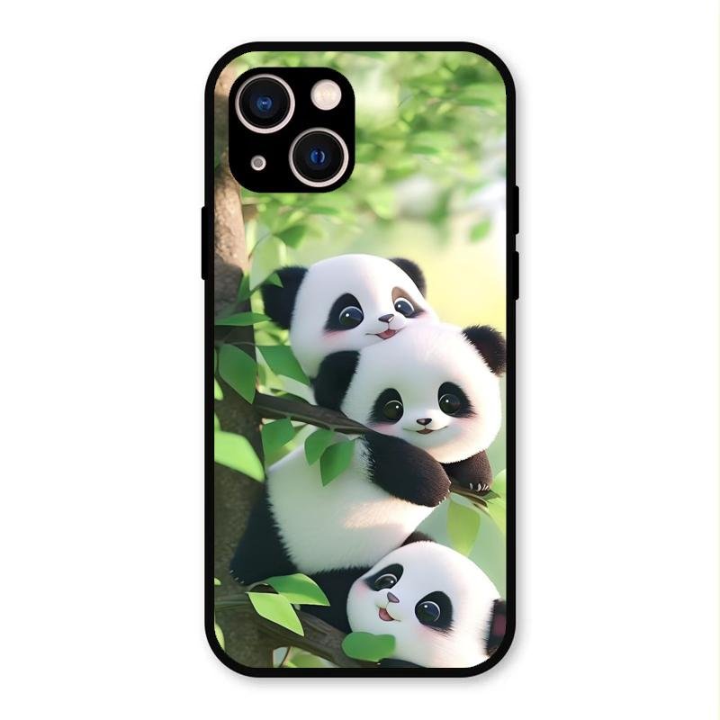 Panda Glossy Metal Case Cover For iPhone 13