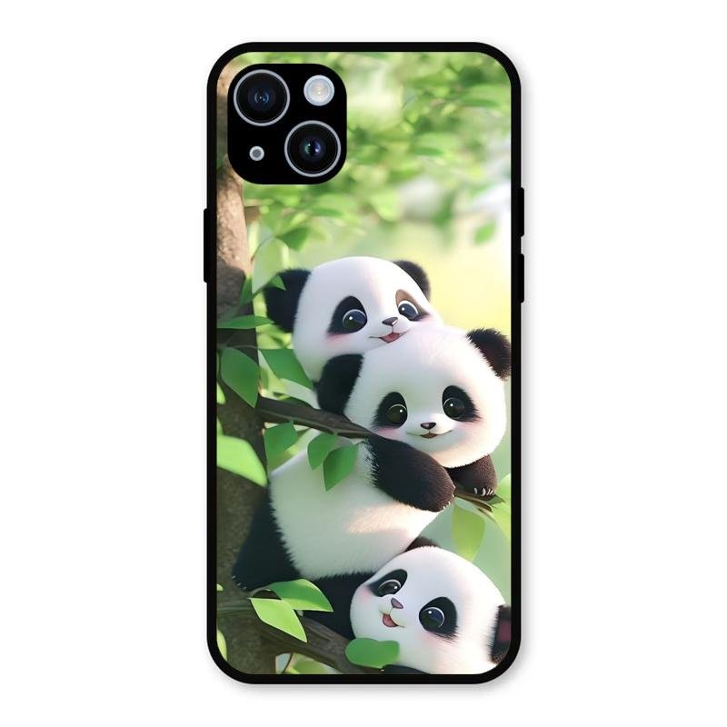 Panda Glossy Metal Case Cover For iPhone 14 Plus