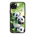 Panda Glossy Metal Case Cover For iPhone 14