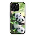 Panda Glossy Metal Case Cover For iPhone 15 Pro Max
