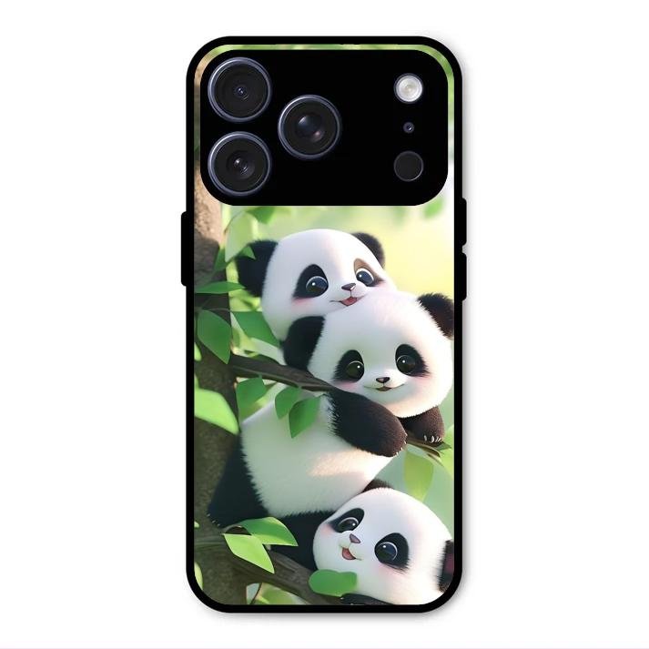 Panda Glossy Metal Case Cover For iPhone 17 Pro