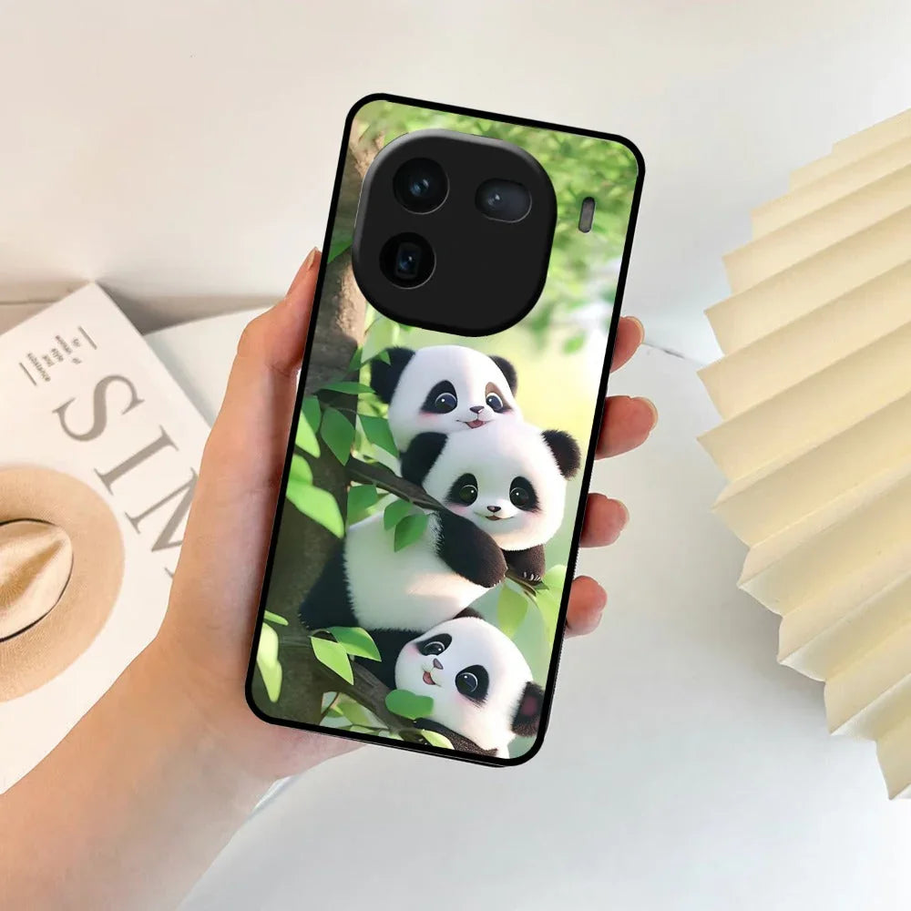 Panda Glossy Metal Case Cover For iQOO - ShopOnCliQ