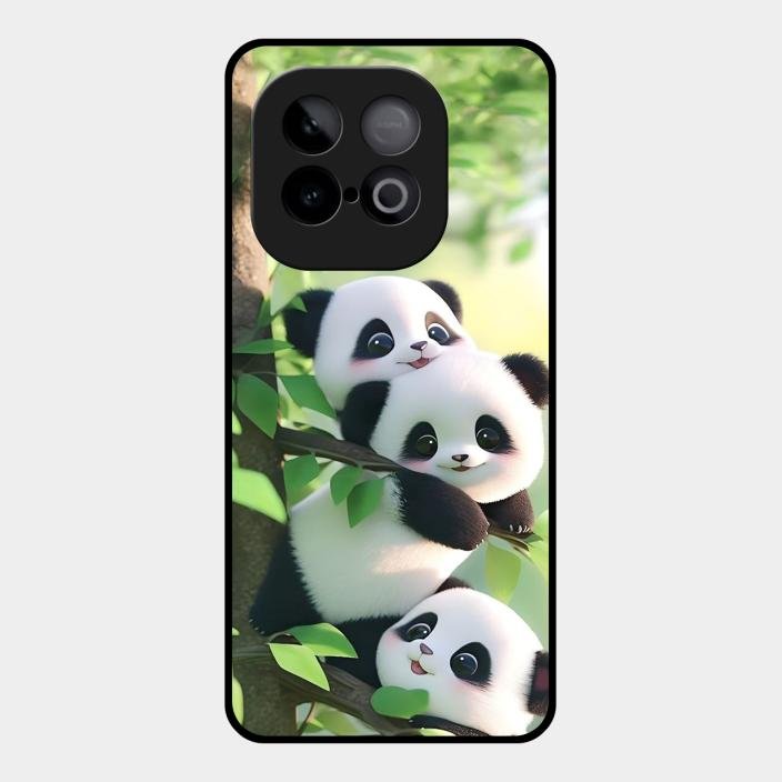 Panda Glossy Metal Case Cover For Iqoo Neo 10 5G