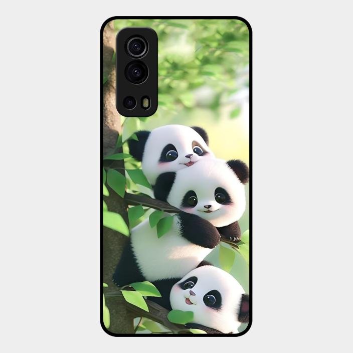 Panda Glossy Metal Case Cover For Iqoo Z3 5G