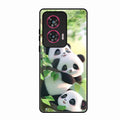 Panda Glossy Metal Case Cover For Motorola Edge 50 Fusion 5G