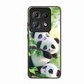 Panda Glossy Metal Case Cover For Motorola Edge 50 Pro
