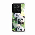Panda Glossy Metal Case Cover For Motorola Edge 60 5G