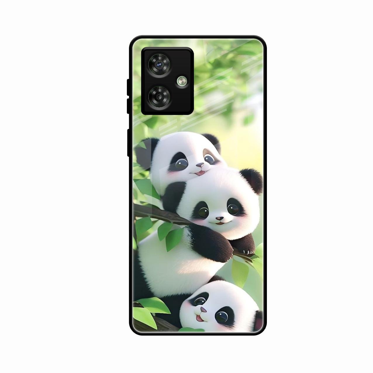 Panda Glossy Metal Case Cover For Motorola G64 5G