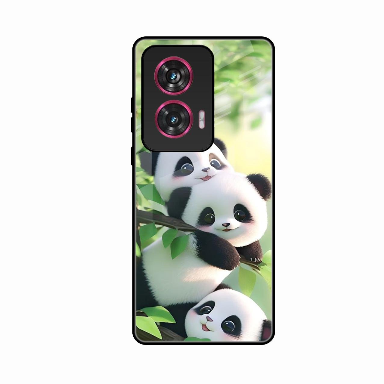 Panda Glossy Metal Case Cover For Motorola G85 5G