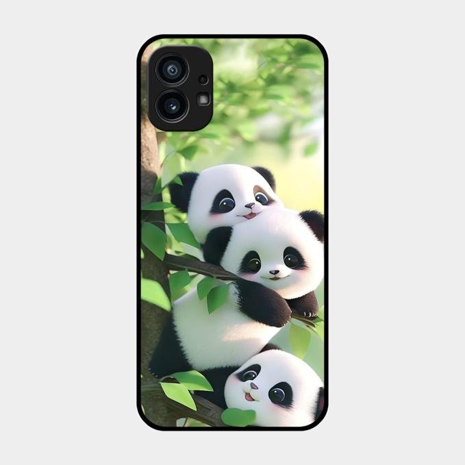 Panda Glossy Metal Case Cover For Nothing Phone 1