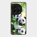 Panda Glossy Metal Case Cover For Oneplus 12 5G