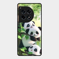 Panda Glossy Metal Case Cover For Oneplus 12R 5G